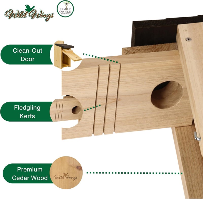 Wild Wings WWCH3 Cedar Blue Bird Box House - Image 4
